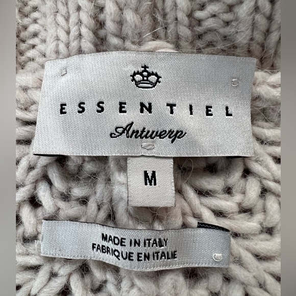Essentiel  Antwerp Chunky Open Cardigan in Cream - Picture 9 of 11